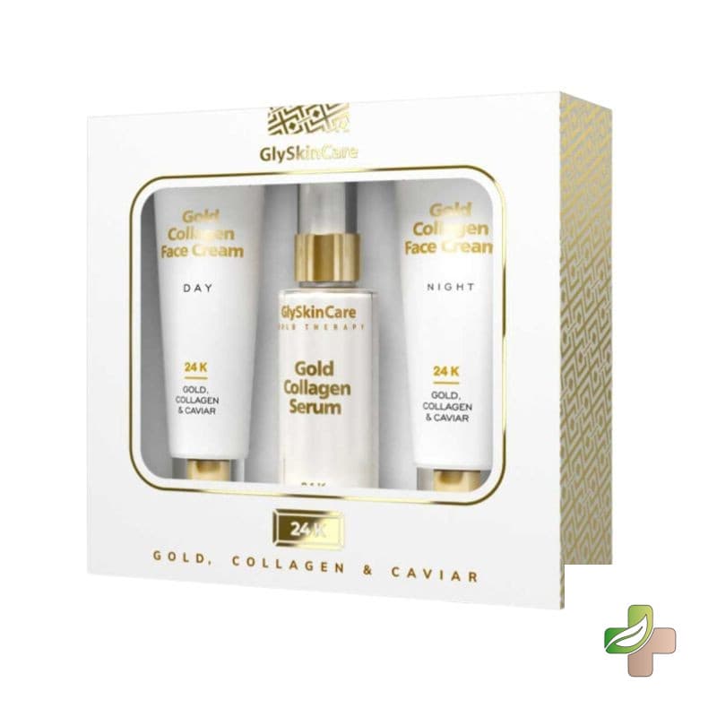 Glyskincare Coffret Gold 24K, Collagene & Caviar 2+1 Offert