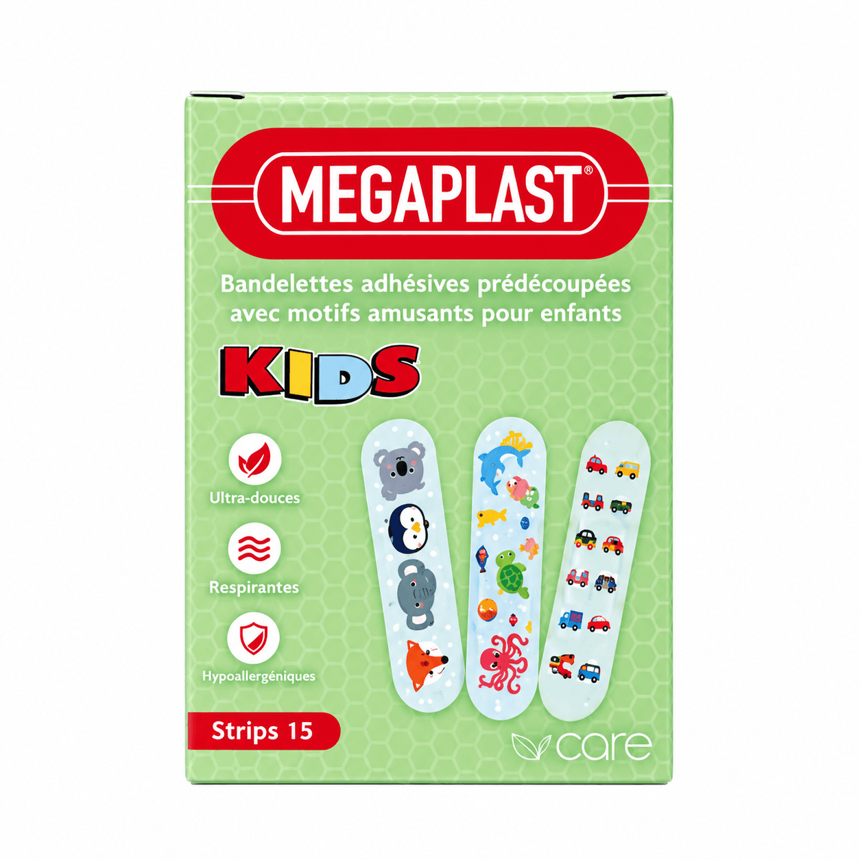MEGAPLAST Bandelette adhésive prédécoupées avec motifs amusants pour enfants Strips15