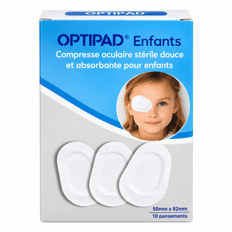 Optipad Enfants , Compresse oculaire stérile douce et absorbante pour enfants