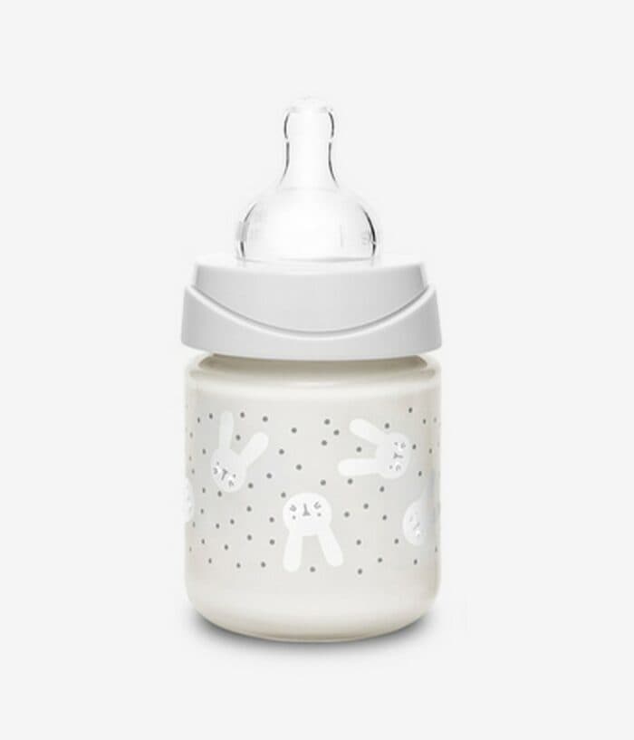Biberon premium S 150ml avec tétine silicone « bébés lapins »+0m