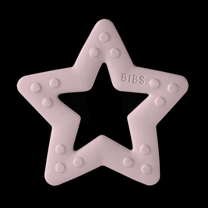 BIBS BABY BITIE ANNEAU DE DENTITION STAR BABY ROSE