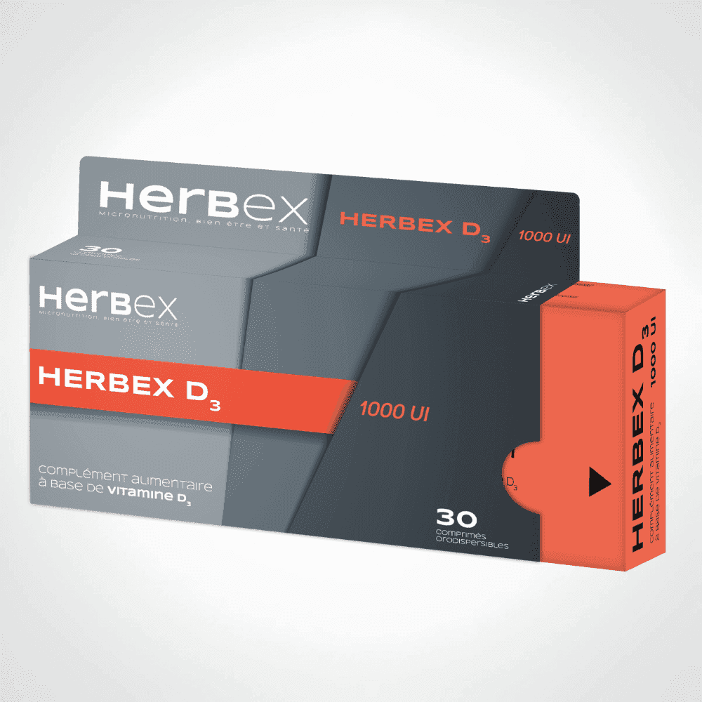 D3 1000UI HERBEX 30 comprimes