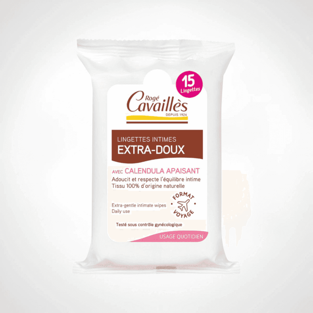ROGE CAVAILLES LINGETTES INTIME EXTRA DOUCES 15 PIECES