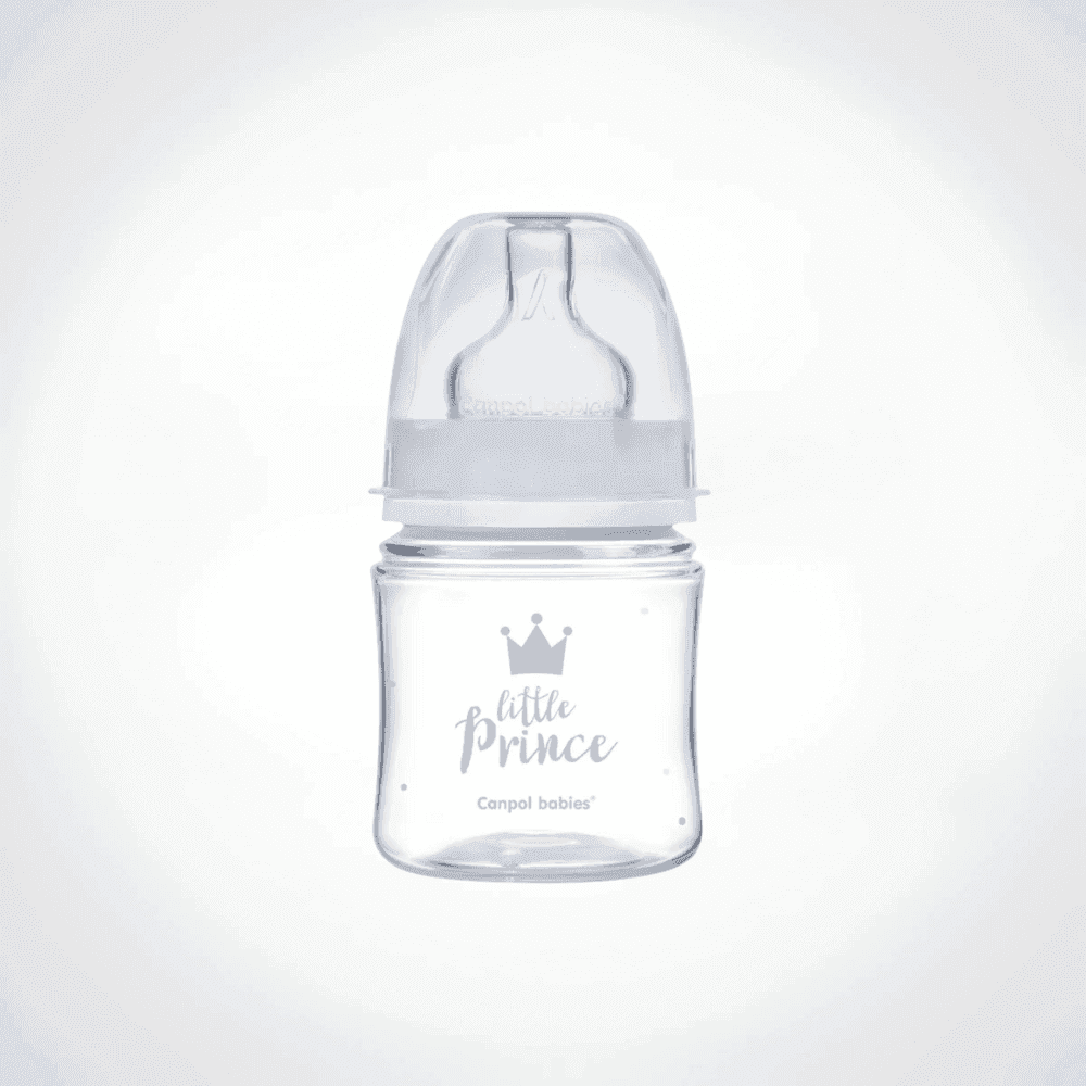 CANPOL BABIES BIBERON ANTICOLIQUE COL LARGE BLEU 120ML
