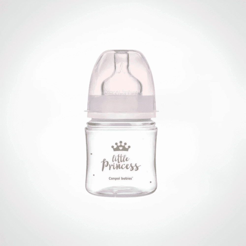CANPOL BABIES BIBERON ANTICOLIQUE COL LARGE ROSE 120ML