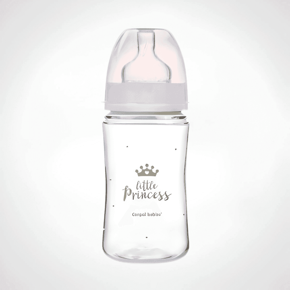CANPOL BABIES BIBERON ANTICOLIQUE COL LARGE ROSE 240ML