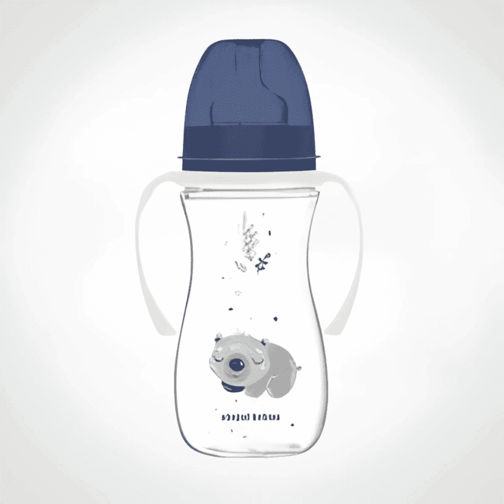 CANPOL BABIES BIBERON ANTICOLIQUE LARGE AVEC ANSES 300ML BLEU