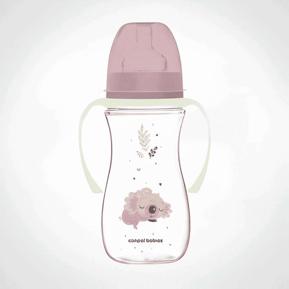 CANPOL BABIES BIBERON ANTICOLIQUE LARGE AVEC ANSES 300ML PINK