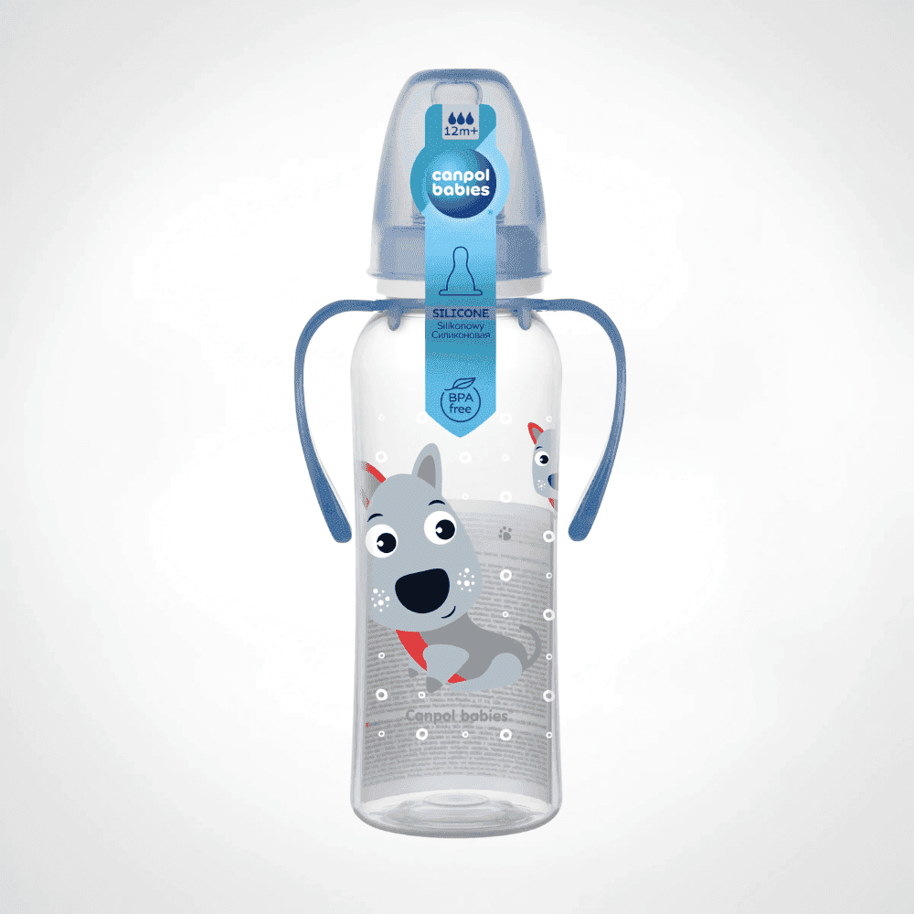 CANPOL BABIES BIBERON AVEC ANSES HAPPY ANIMALS 250ML