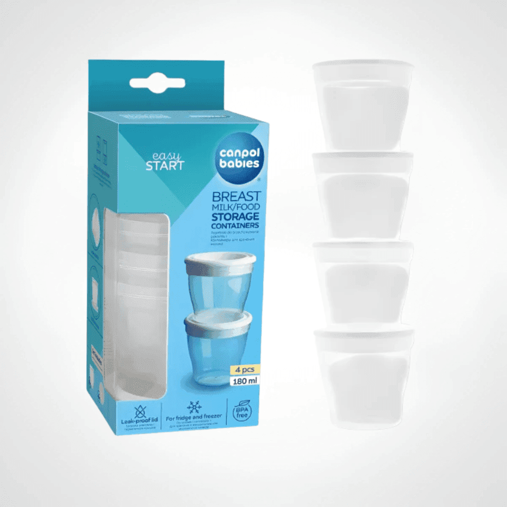 CANPOL BABIES 4 POTS DE CONSERVATION DES ALIMENTS 180ML 0M+