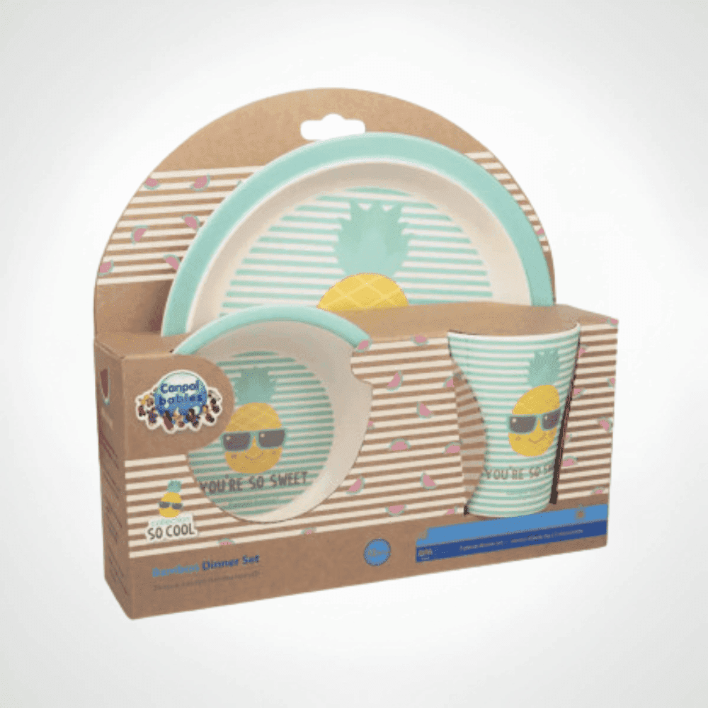 CANPOL BABIES TABLEWARE BAMBOO SET SO COOL 3 PIECES