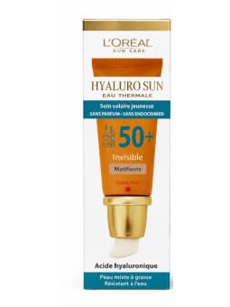 L'Oramel Hyalurosun ecran care invisible matifiant SPF50+ 50ML