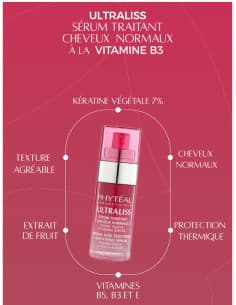 ULTRALISS Sérum Traitant Cheveux Normaux – Vitamine B3 / Kératine (40 ml)