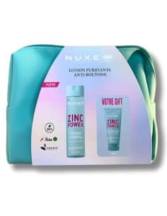 NUXE ZINC POWER - LOTION PURIFIANTE ANTI BOUTONS + GELEE NETTOYANTE 30ML OFFERTE + TROUSSE OFFERTE