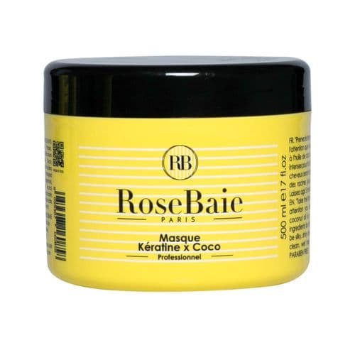 Rose Baie Masque Capillaire à la Kératine et à l’Huile de Coco de 500 ml