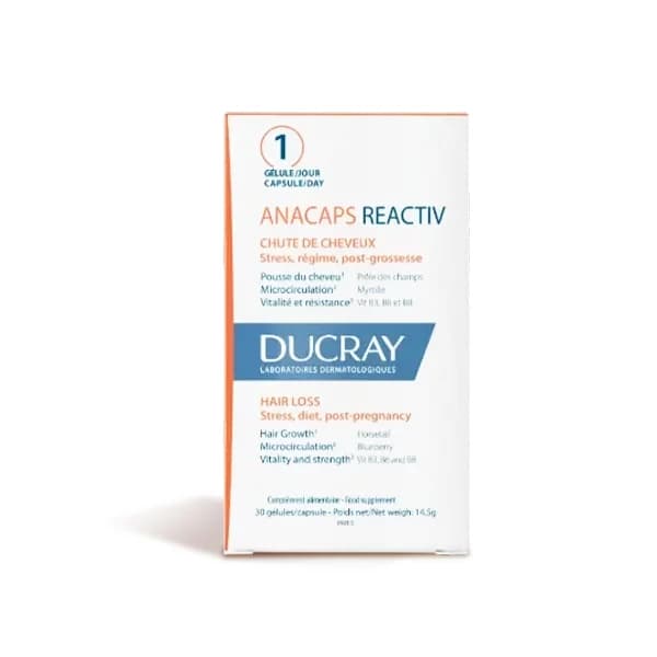 Ducray Anacaps Reactiv Cheveux et Ongles 30 Gélules