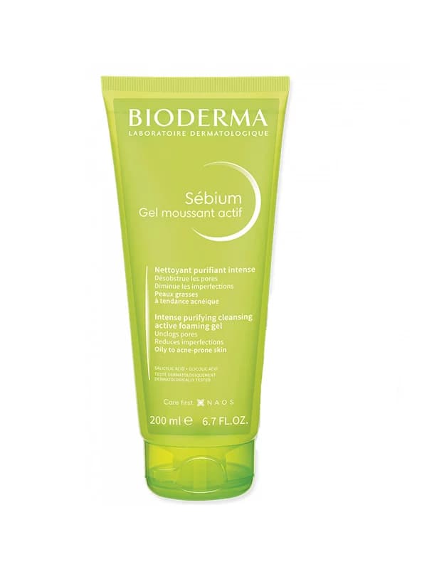 Bioderma Sébium Gel Moussant Actif Peaux Grasses Tube 200 ml
