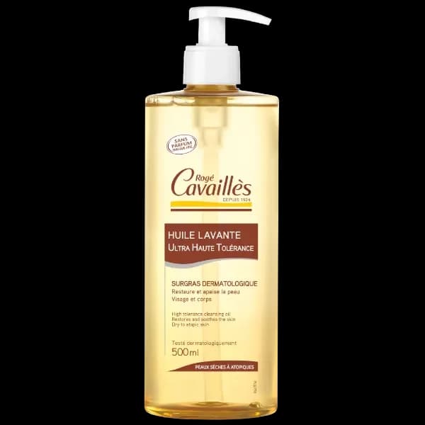 Rogé Cavaillès Dermo U.H.T. Huile Lavante Surgras Peaux Sensibles Atopogne 500 ml