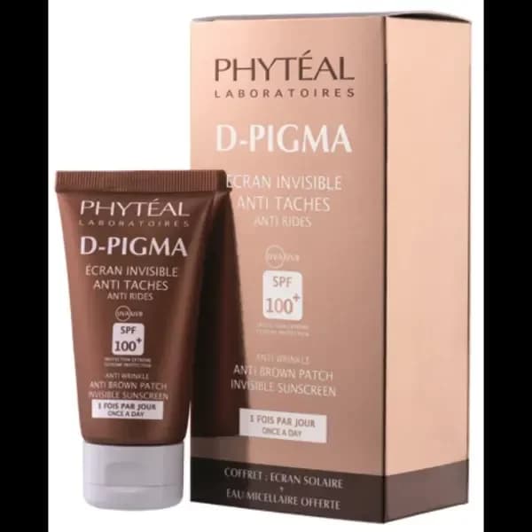 Phytéal D-Pigma Coffret Écran Invisible SPF100+ 50 ml + Eau Micellaire Gratuite 150 ml