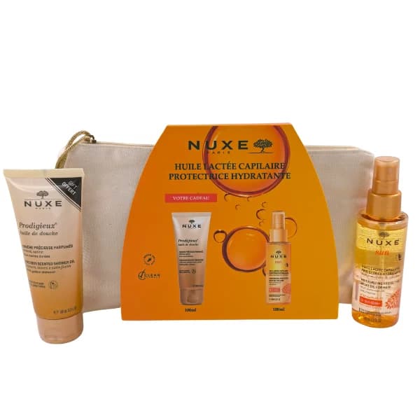 NUXE SUN HUILE LACTEE CAPILLAIRE SPRAY 100ML + HUILE PRODIGIEUSE PARFUMEE 100ML OFFERT
