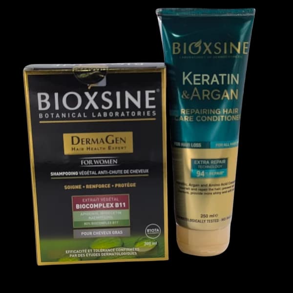 Bioxsine Shampooing Femina Cheveux Gras 300 ml + Après-Shampooing Kératine & Argan Flacon 250 ml