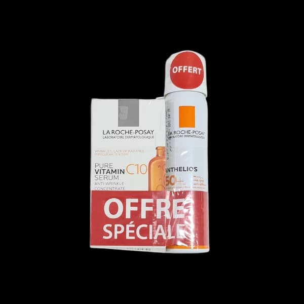LA ROCHE POSAY SERUM PURE VITAMIN C10 30ML+ANTHELIOS BRUME ANTI BRILLANCE SPF50 75ML OFFERT