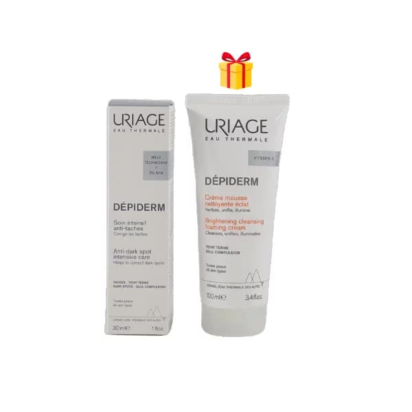Uriage Soin Intensif Anti-Taches 30 ml + Dépiderm Mousse Nettoyante Éclat 100 ml Offert