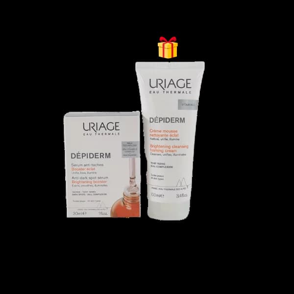 Uriage Dépiderm Sérum Anti-Taches 30 ml + Dépiderm Mousse Nettoyante Éclat 100 ml Offert