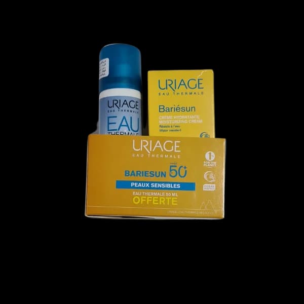 Uriage Écran Bariésun Crème Invisible SPF50+ 50 ml + Eau Thermale 50 ml Offerte