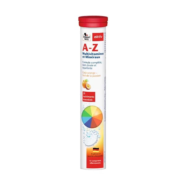 Aktiv A-Z 21 Vitamines Minéraux Comprimés Effervescents Boîte de 15