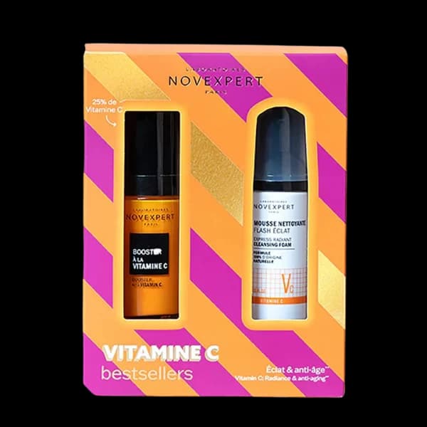 NOVEXPERT COFFRET SERUM BOOSTER VITAMINE C+MOUSSE NET 40ML OFFERTE