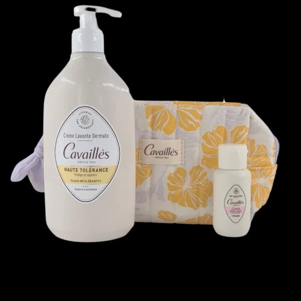 Rogé Cavaillès U.H.T. Crème Lavante Dermato 500 ml + Trousse et Soin Intime Extra Doux 50 ml Offerts