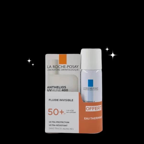 La Roche-Posay Anthelios UVMune 400 Crème Fluide Invisible SPF50+ + Eau Thermale 50 ml Offerte