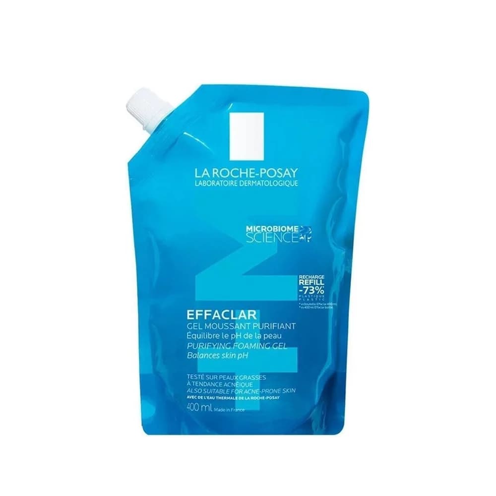 La Roche-Posay Effaclar Gel Moussant Purifiant Peaux Grasses (Éco-Recharge) 400 ml
