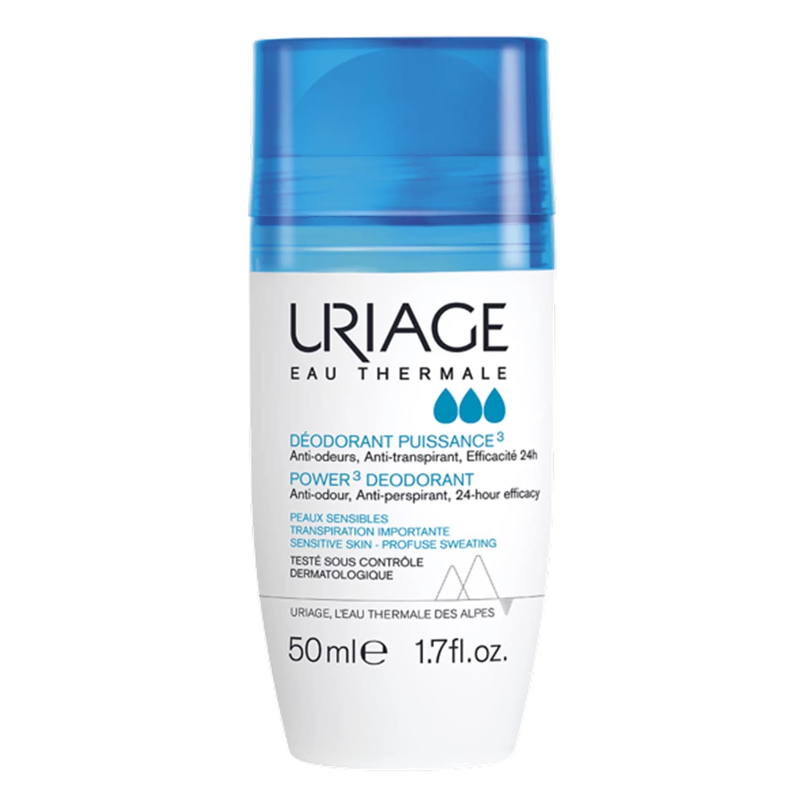 URIAGE DÉODORANT PUISSANCE 3 ROLL-ON DOUCEUR 50 ML