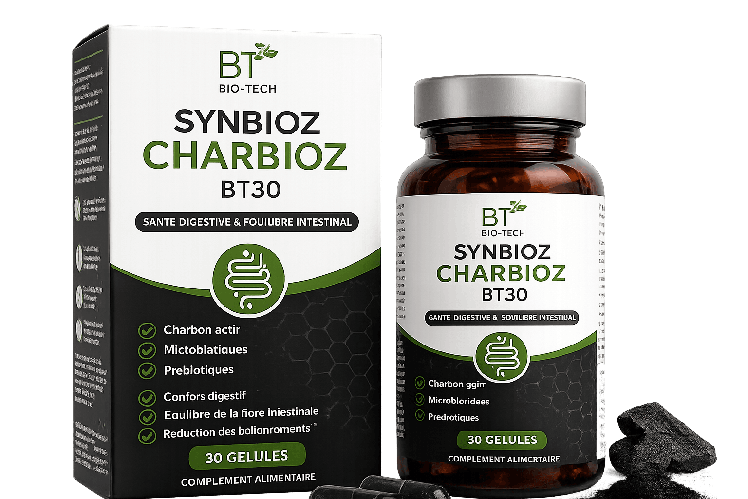 SYNBIOZ CHARBIOZ BT30 – Équilibre Digestif & Confort Intestinal
