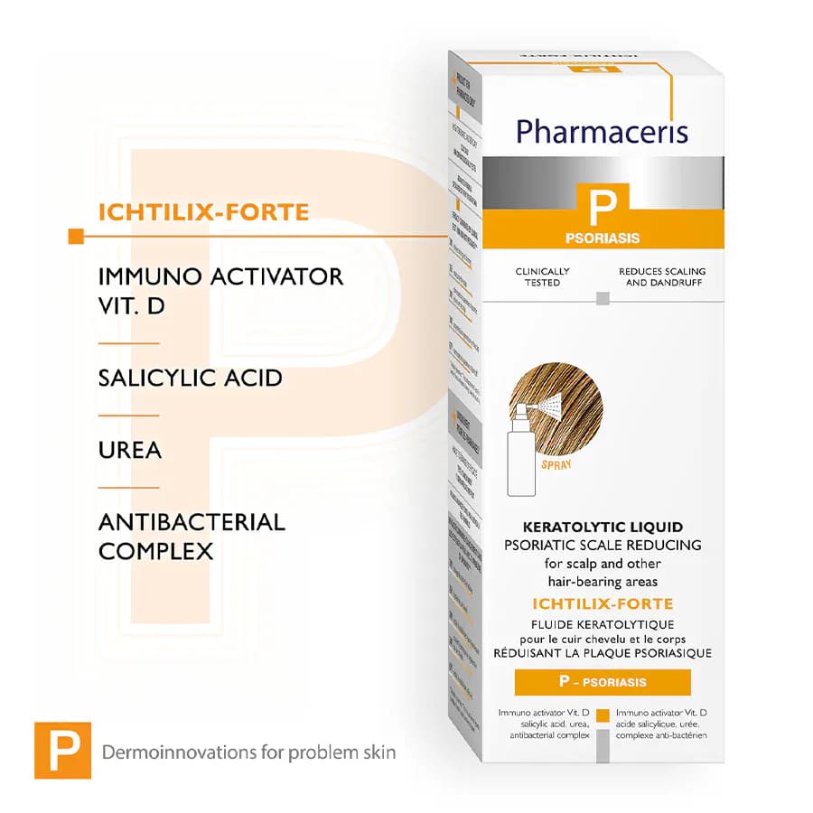 PHARMACERIS P ICHTILIX-FORTE Fluide Kératolytique Réduisant la Plaque Psoriasique 125ML