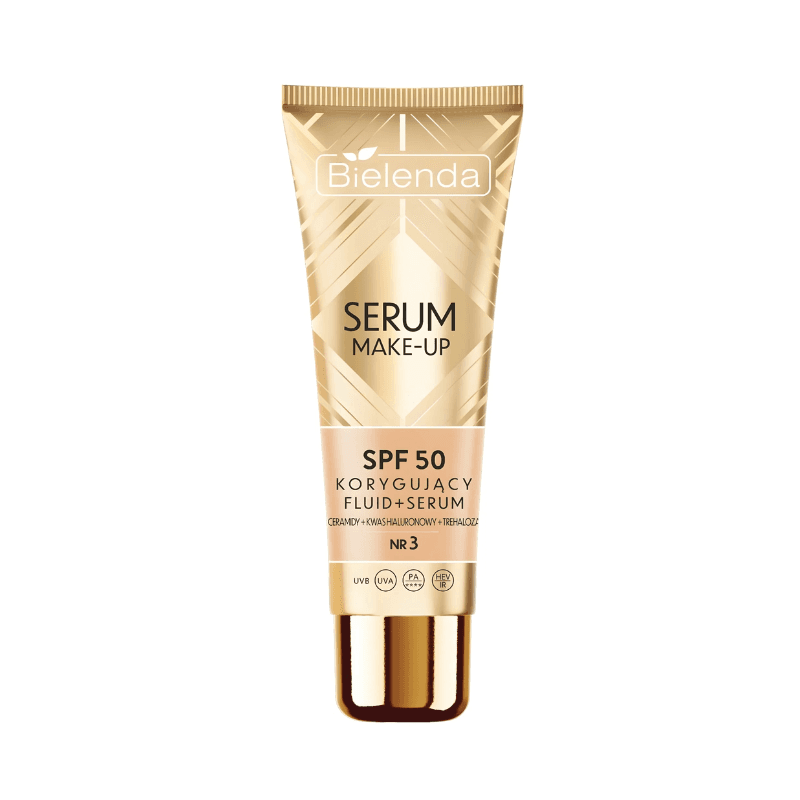 Bielenda Make-Up Correcting Fluid Serum SPF 50+ 3 Sunny Beige 30 ml