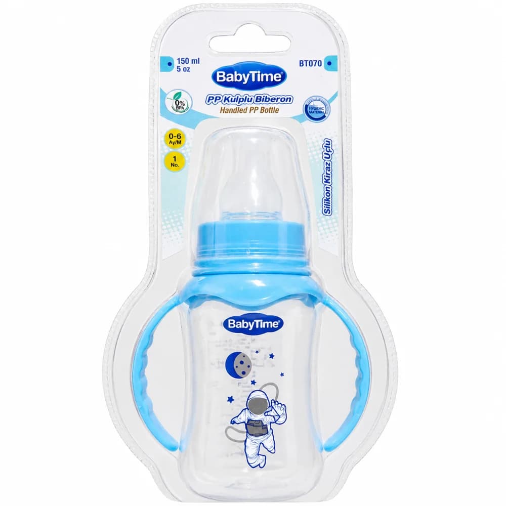 BABYTIME – BIBERON EN PP AVEC POIGNEES 150ML BT070