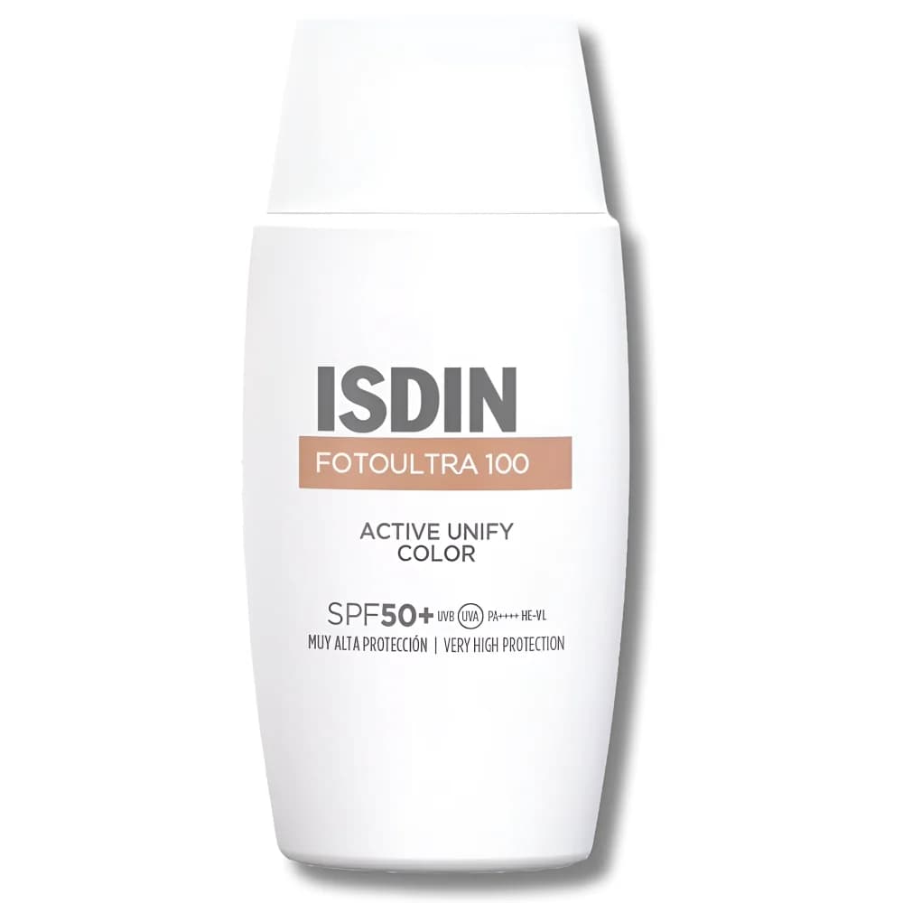 ISDIN PHOTOULTRA 100 – ECRAN SOLAIRE ACTIVE UNIFY FLUIDE TEINTEE SPF50+ 50ML