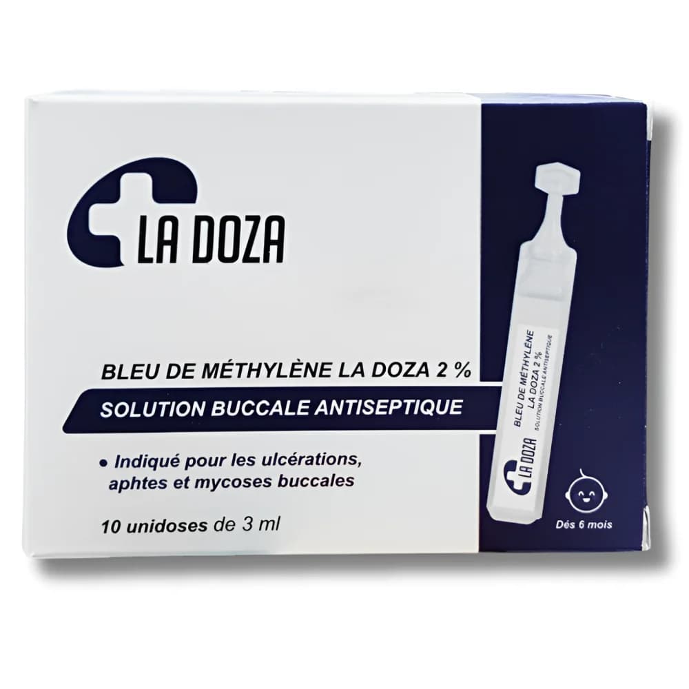 LA DOZA – SOLUTION BUCCALE ANTISEPTIQUE 2% BLEU DE METHYLENE 3ML X 10 UNIDOSES