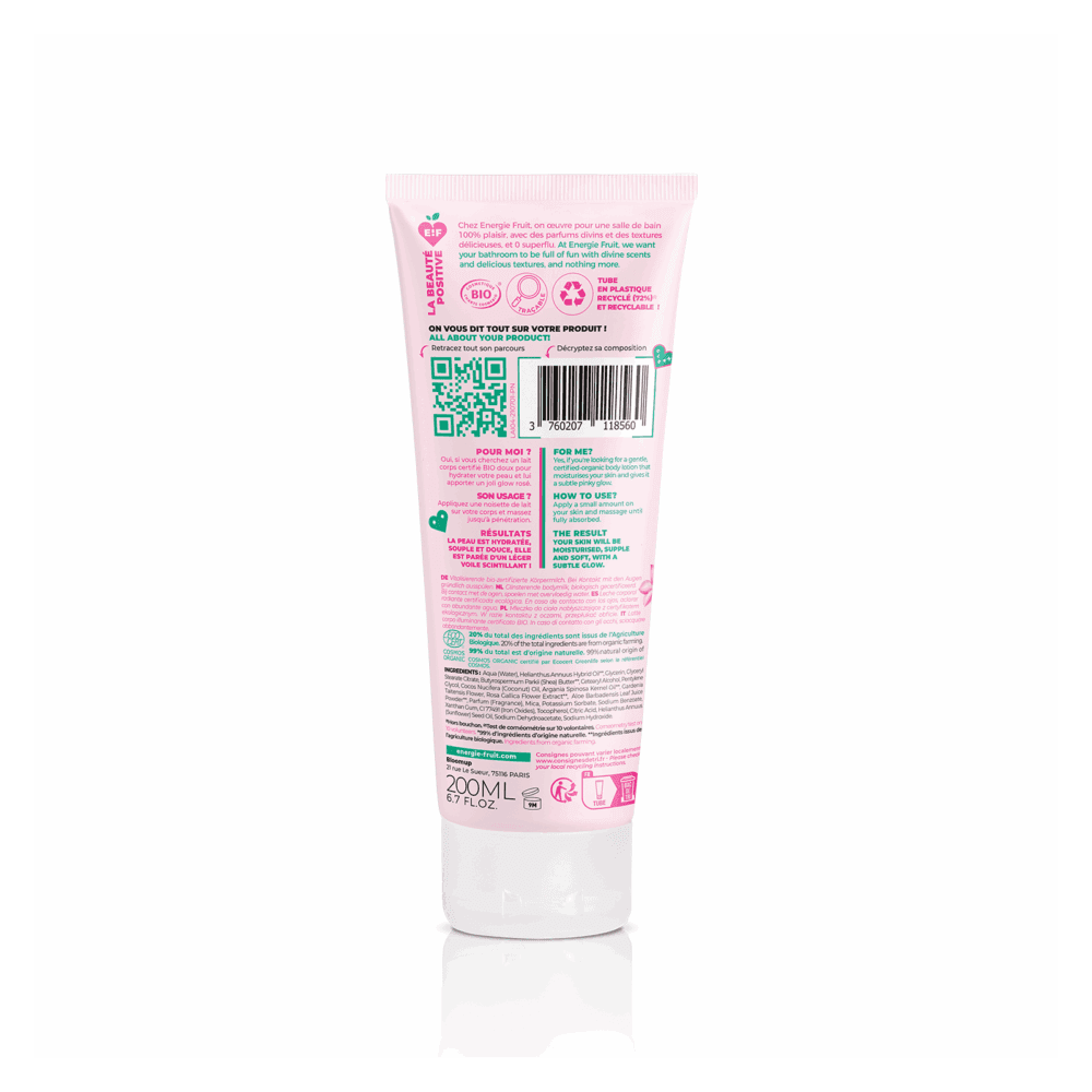 Energie Fruit Mon Lait Scintillant Monoï Rose Argan Bio 200ml