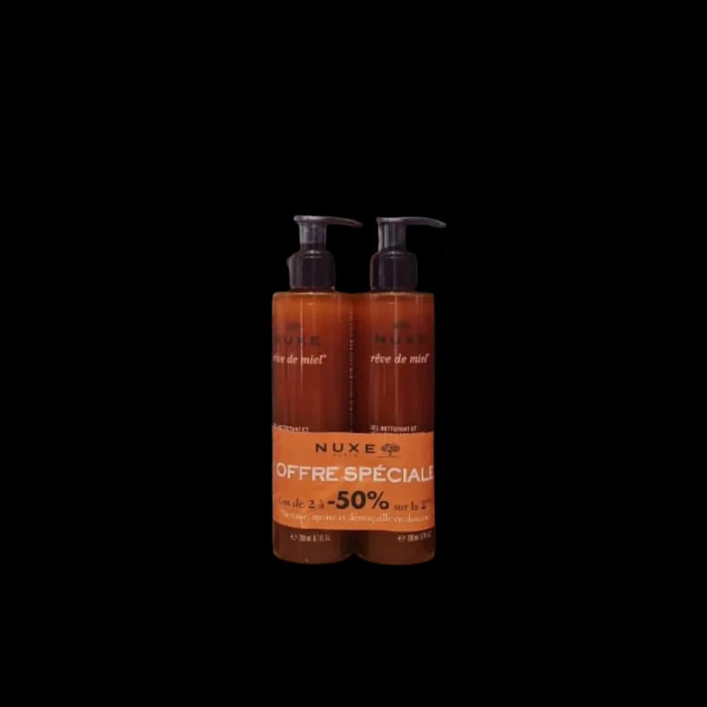 Nuxe Rêve De Miel Gel Nettoyant SURGRAS Visage 200ML LOT DE 2