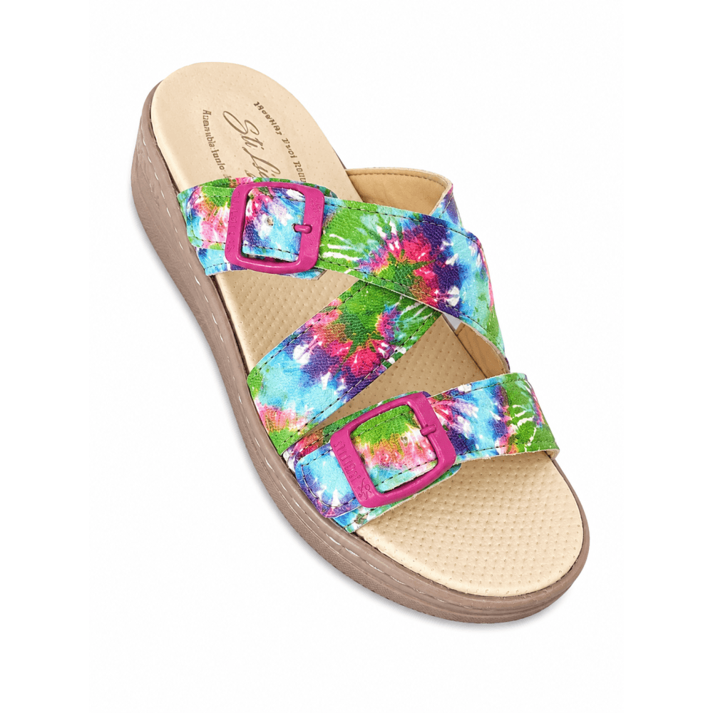 STI LIGHT – CLAQUETTES ORTHOPEDIQUES CROIEES MULTICOULEURS FEMME