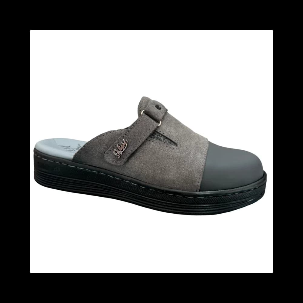 STI LIGHT – SABOTS ORTHOPEDIQUES GRIS AVEC DETAILS DAIM FEMME
