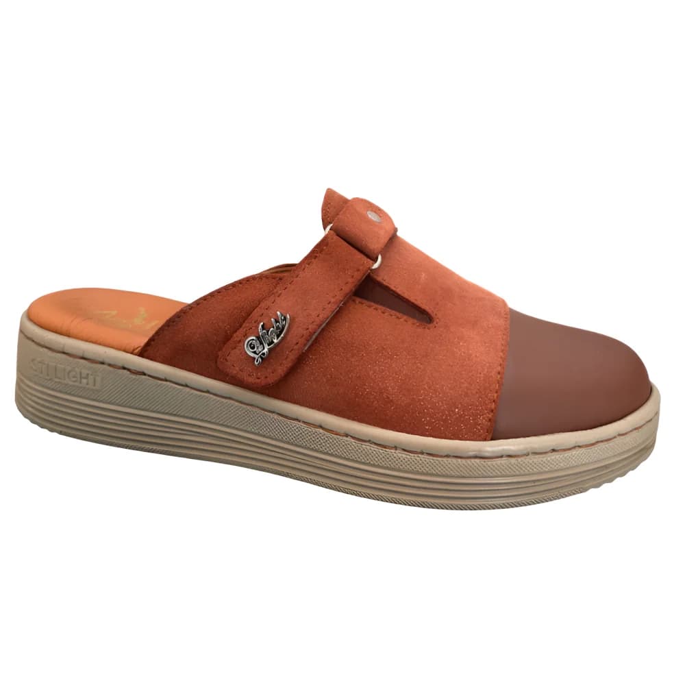 STI LIGHT – SABOTS ORTHOPEDIQUES MARRONS DETAILS DAIM PAILLETÉ