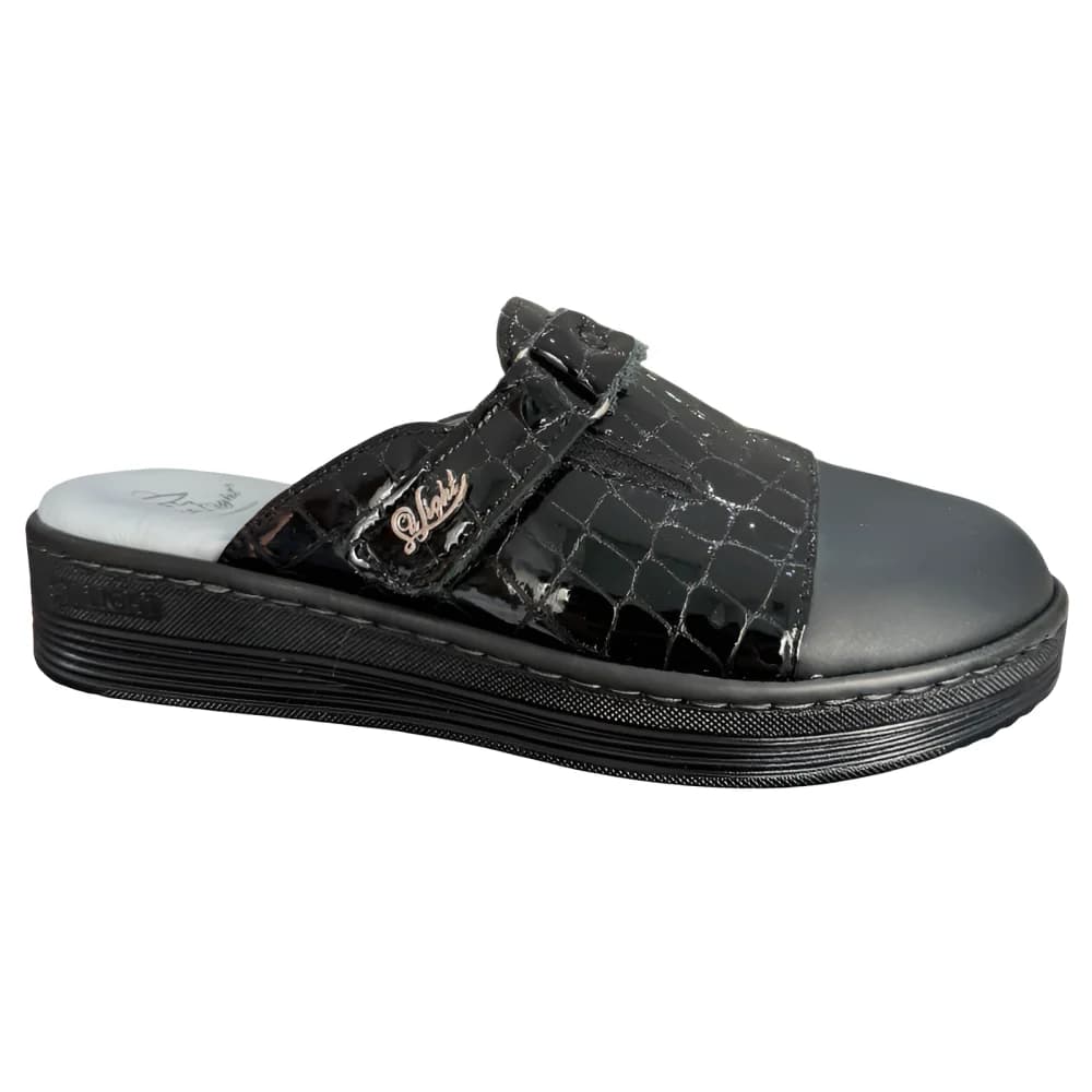 STI LIGHT – SABOTS ORTHOPEDIQUES NOIRS AVEC DETAILS CROCCO FEMME