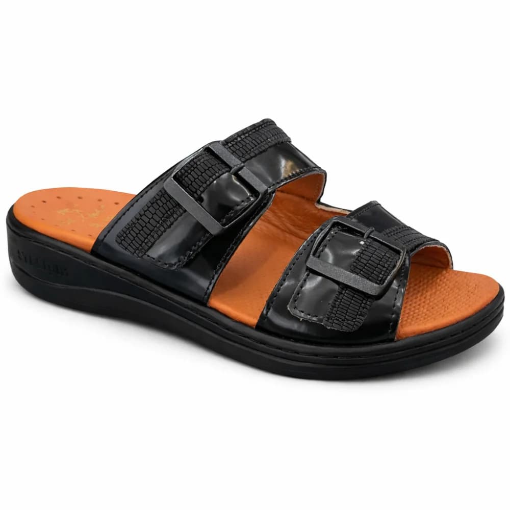 STILIGHT – CLAQUETTES ORTHOPEDIQUE NOIR CROCO FEMME