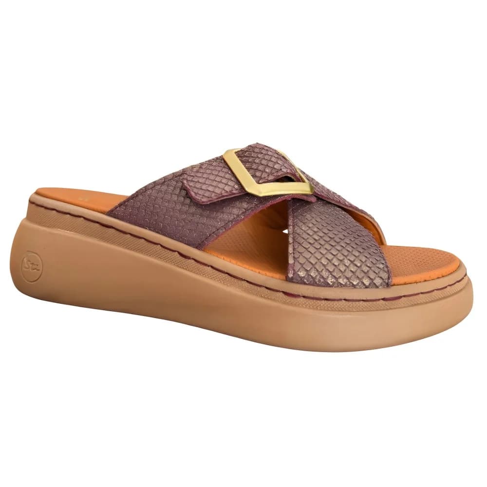 STILIGHT – CLAQUETTES ORTHOPEDIQUES CROISÉES VIOLETS CHANGEANT FEMMES
