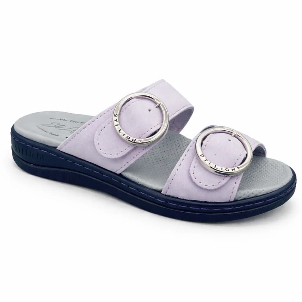 STILIGHT – CLAQUETTES ORTHOPEDIQUES VIOLET PASTEL PAILLETE FEMME